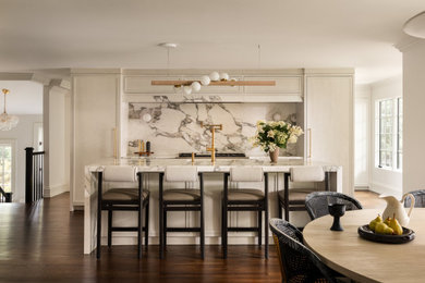 Inspiration for a transitional kitchen remodel in New York