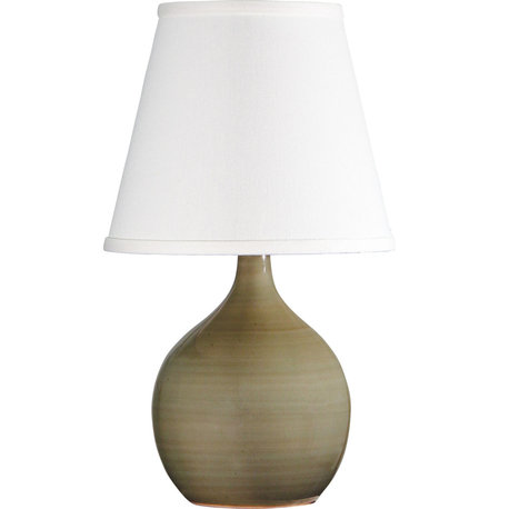 Scatchard Stoneware Table Lamp, 13.5", Celadon