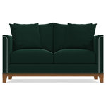 Apt2B - Apt2B La Brea Apartment Size Sofa, Evergreen Velvet, 72"x39"x31" - The La Brea Apartment Size Sofa combines old-world style with new-world elegance, bringing luxury to any small space with its solid wood frame and silver nail head stud trim.
