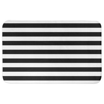 Black Stripes 34x21 Bath Mat