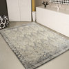 Gray Prime Distressed Vintage Inspired Area Rug, 5'x7'