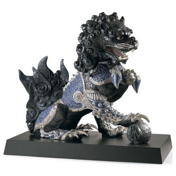 Lladro Guardian Lion Black Figurine 01001995