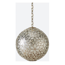 Lantana Capiz Pendant - Pendant Lighting