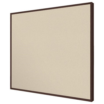 Ghent's Fabric 4' x 5' Bulletin Board with Cherry Trim in Beige
