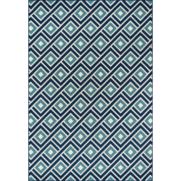 Baja Indoor/Outdoor Rug, Blue, 3'11"x5'7"