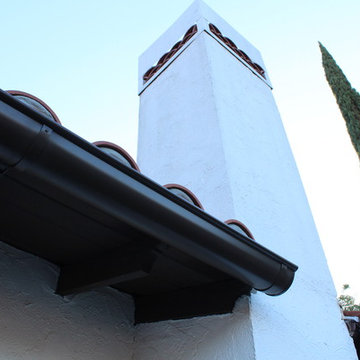 Half Round Rain Gutters with Wrap Around 10 Gauge Twisted Rafter Mount Brackets