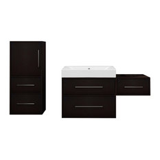Bathroom Vanity And Linen Cabinet Combo Houzz Willow Creek Cabinets Fresco 54 Vanity Set With Wall Linen Tower