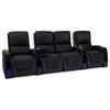 Seatcraft Apex Home Theater Seating, Black, Row of 4 With Loveseat