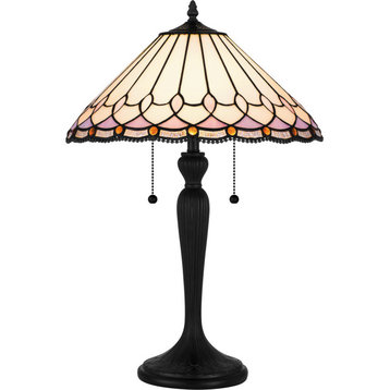Inez 2-Light Table Lamp, Matte Black