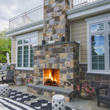 Flag Stone Patio & Fire place