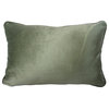 Burante Velvet Lumbar Pillow Cover, Willow Green