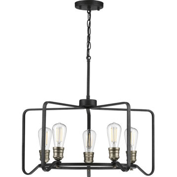 Foster Collection 5-Light Chandelier, Gilded Iron