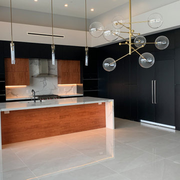 Custom Kitchen Cabinets: Matte Black, Las Vegas, Nevada