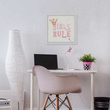"Girls Rule in Pink" Framed Painting Print