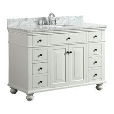 50 Most Por Marble Top Bathroom Vanities For 2018 Houzz 1st Avenue Dustin White Bathroom Vanity With Marble Counter 48 Vanities