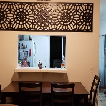 Custom panel with integrated clock, Montclair