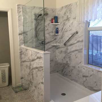 Pony Wall Walk in Shower