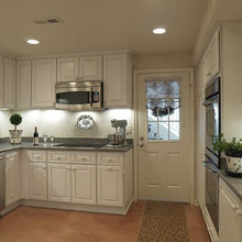 Short counter to left of fridge/oven?