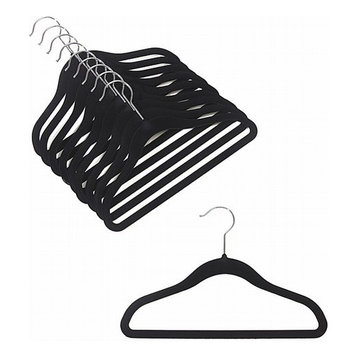 Children's Slim-Line Hanger, Black, Set of 20