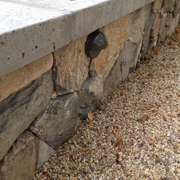 Coastal landscape wall with abalone shell