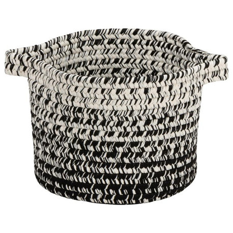 Monet Ombre Basket, Black/White 14"x14"x15"