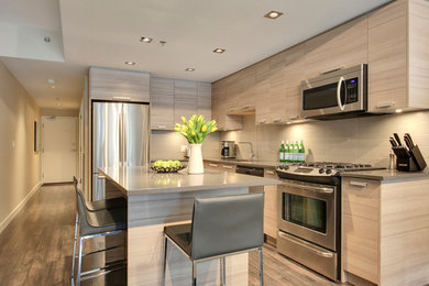 Minimalist kitchen photo in Calgary