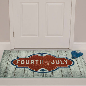 Fourth Of July Area Rug, Gray, 2' 6" x 4' 2"