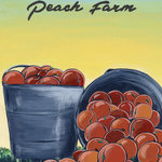 Marmont Hill Inc. - "Georgia Peach Farm" Painting Print on Wrapped Canvas, 24x36 - Perfect for a farmhouse style kitchen, this peach of a print features the famous Georgia peach. Its bright colors and simple depiction of the Georgia peach farm make it both authentic and meaningful. Proudly made in the USA, this piece is printed on canvas before it's stretched over non-warping wooden bars for a gallery-wrapped look. With wall-mounting hooks included, this artful accent is ready to hang up as soon as it reaches your front door.