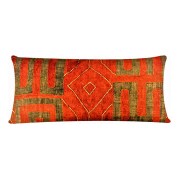 16x16 Multicolor Cosmethika Moroccan Berber red and Black Boho Throw Pillow