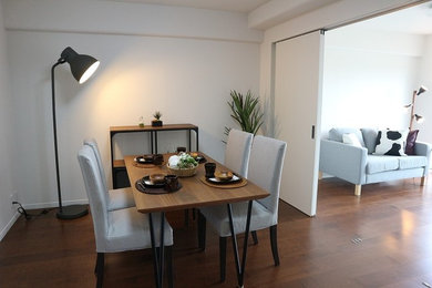 Design ideas for a scandinavian dining room in Osaka.