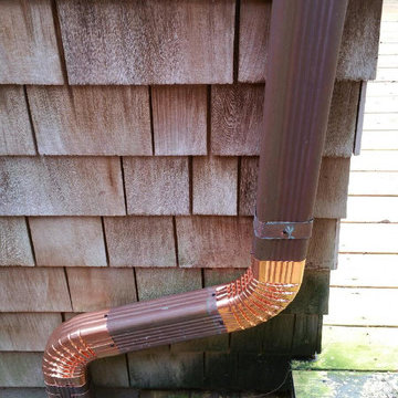 Repairing a Copper Gutter Downspout in Atlantic Beach, Florida