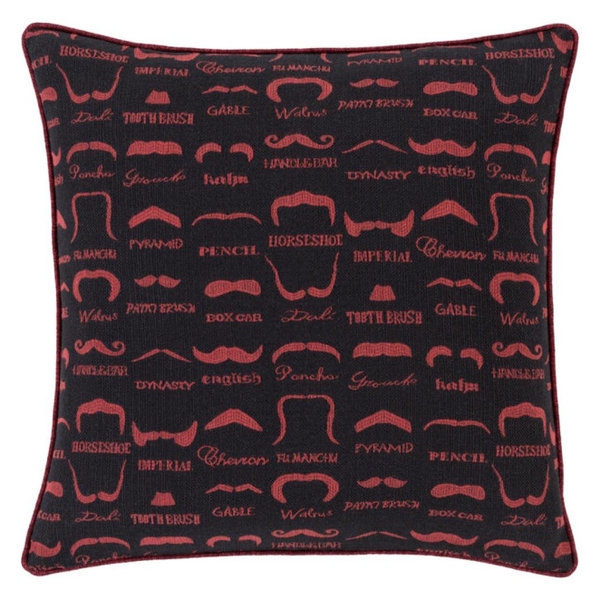 Surya Wax that Stache WTS-002 Pillow Cover,18