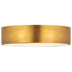 Z-Lite - Harley 4 Light Flush Mount, Rubbed Brass - Take a page from casual style by illuminating a modern space with the Harley flushmount metal drum ceiling light. This four-light ceiling light offers plenty of lighting in a kitchen, dining area, or main living space, maintaining an easy style. With a warm rubbed brass finish steel shade, it?s versatile and dynamic.
