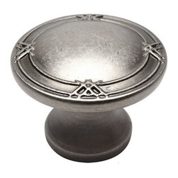 Cosmas - Cabinet Knob, 1-5/16" Diameter, Weathered Nickel, Set of 10 - Cabinet And Drawer Knobs