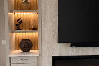 Example of a minimalist living room design in Tampa