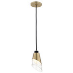 Mitzi by Hudson Valley Lighting - Angie LED Pendant with Black Accents, Clear Glass, Finish: Aged Brass - We get it. Everyone deserves to enjoy the benefits of good design in their home - and now everyone can. Meet Mitzi. Inspired by the founder of Hudson Valley Lighting's grandmother, a painter and master antique-finder, Mitzi mixes classic with contemporary, sacrificing no quality along the way. Designed with thoughtful simplicity, each fixture embodies form and function in perfect harmony. Less clutter and more creativity, Mitzi is attainable high design.
