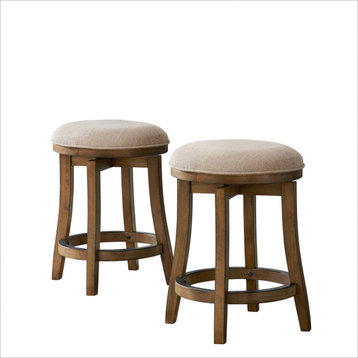 Ellie Bar Stool, Set of 2, Brown, Counter Height