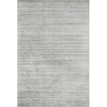 Viscose & Wool Barkley Hand Loomed Area Rug by Loloi, Silver, 9'3"x13'