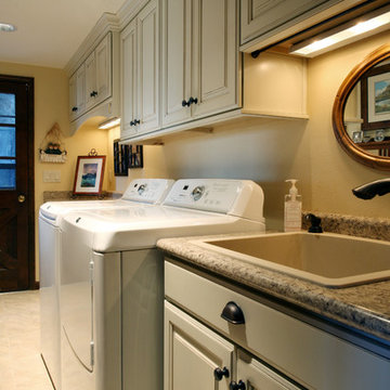 Traditional Bathroom and Laundry Room and Half Bath Remodel