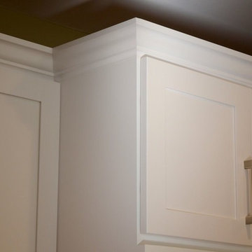 Cabinet Refacing Done in Maple With a Satin White Finish