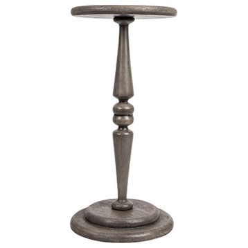 Bishop Pedestal Cocktail Side Table, Dove Grey, Dove Grey