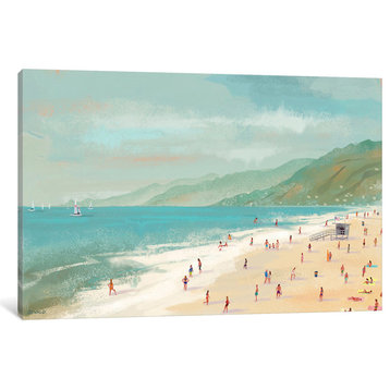 "Santa Monica Beach" by Pete Oswald Canvas Print, 26"x40"