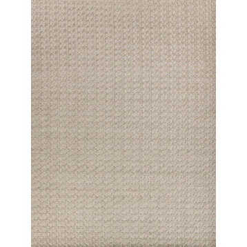 Monroe Silk Hand Loomed Bamboo Silk and Cotton Light Taupe Area Rug, 10'x14'