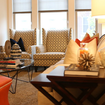 Bachelor Residence with Navy & Orange- Rose T. Bien-Aime