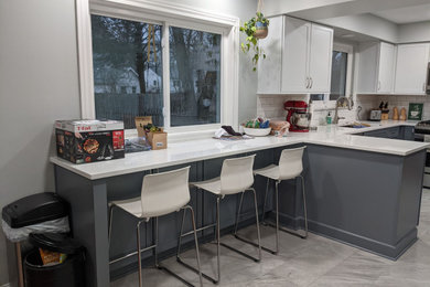 Kitchen - transitional kitchen idea in Detroit