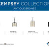 Kempsey Collection 3-Light Foyer Pendant, Antique Bronze