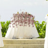 Silk Cherry Blossom Branch 60" Realistic Hanging Look Wedding Decor, Pink White,