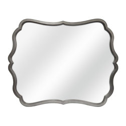 Crest 30 in. H x 24 in. W Framed Mirror in Pewter - Wall Mirrors
