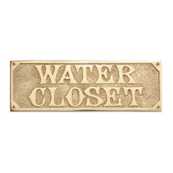 Brass Restroom Plaques - Home Improvement