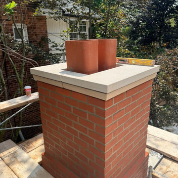 Outdoor Brick Fireplace Backyard